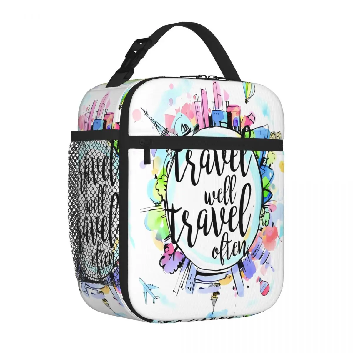 Bestselling Travel Well Pastel Sports Lunch Bag Errand Run Canvas Lunch Bag