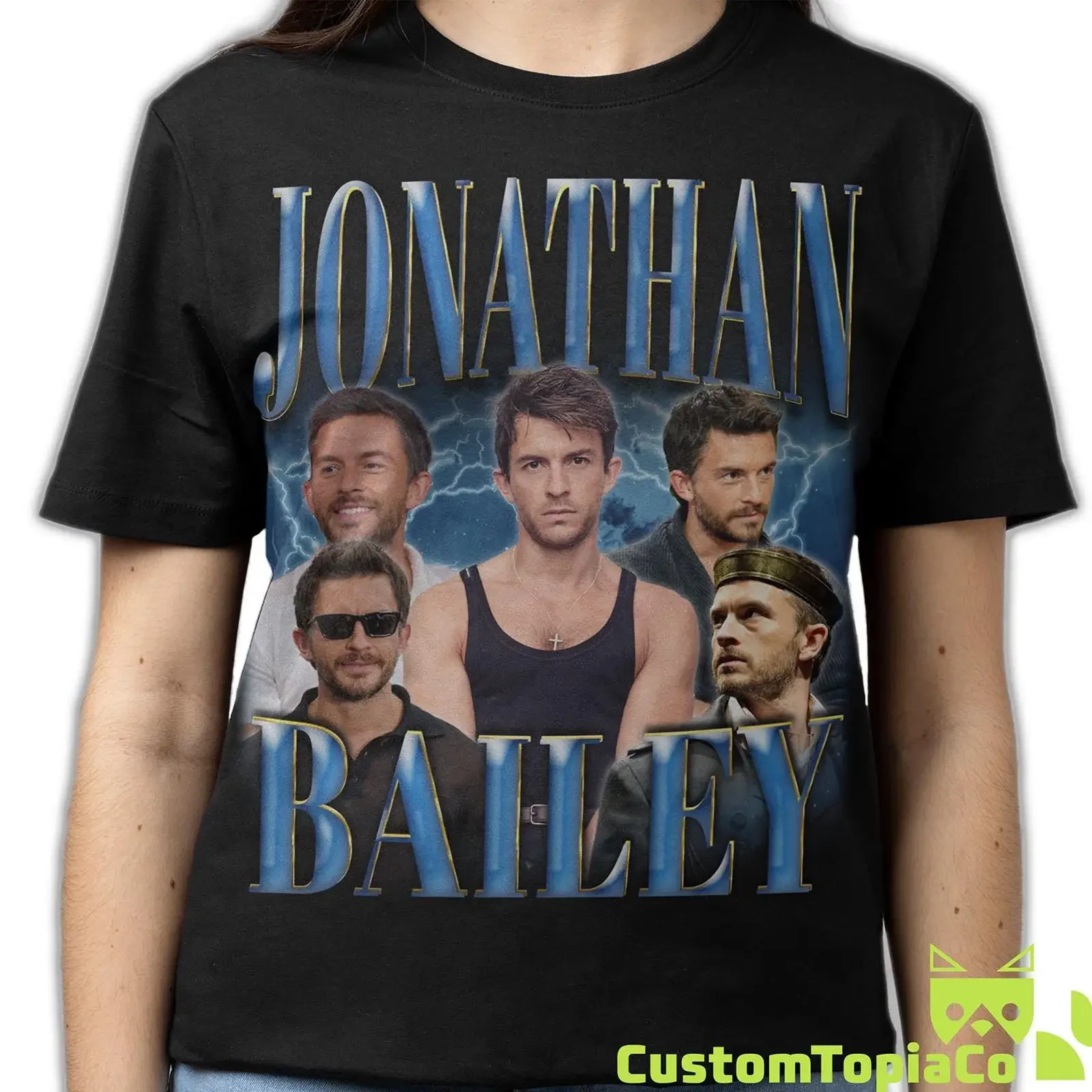 Jonathan Bailey Retro 90s Bootleg T Shirt Vintage Rap Casual for Fans Merch vintage Washed Comfortable designer clothes homme
