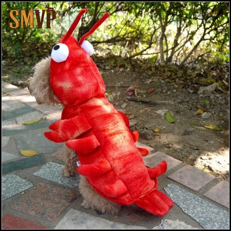 

Lobster Costume Dog Outfit Funny 3D Plush Pet Halloween Cosplay Clothes for Small Medium Dogs and Cats Dog Clothes