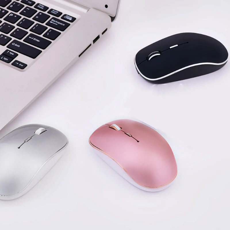 2.4Ghz Rechargeable Wireless Bluetooth Dual-Mode Gaming Mouse, Suitable for Laptop, PC, Computer, Mac,Rose