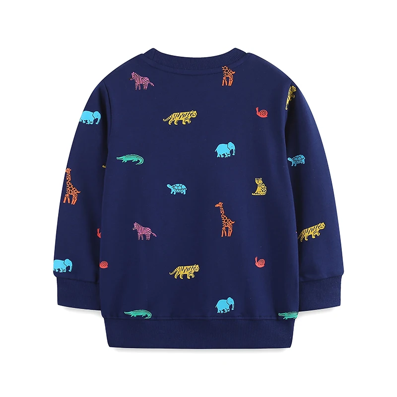 Little maven Spring Autumn Toddler Baby Boy Clothes Cartoon Animals Print Sweatshirts Bluey Cotton Kids Boys Tops Casual Hoodies