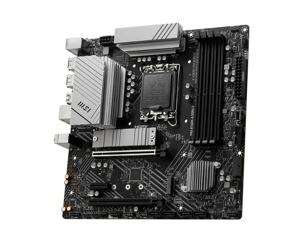 Imagem -04 - Placa-mãe Msi Pro B760m-a Ddr4 ii Lga1700 Intel B760 Suporte I512400f I5-12600kf Cpu Pcie 4.0 4x Ddr4 128gbmatx