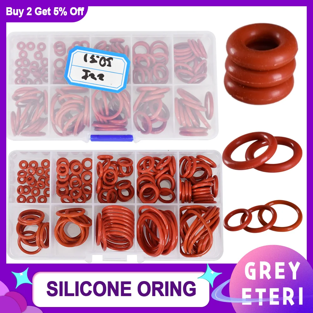 Rote Silikon-O-Ring-Dichtungsscheiben aus lebensmittelechtem Silikon, VMQ-O-Ring, Kaffeemaschine, Dichtungsscheibe, Gummi-isoliertes Silikagel
