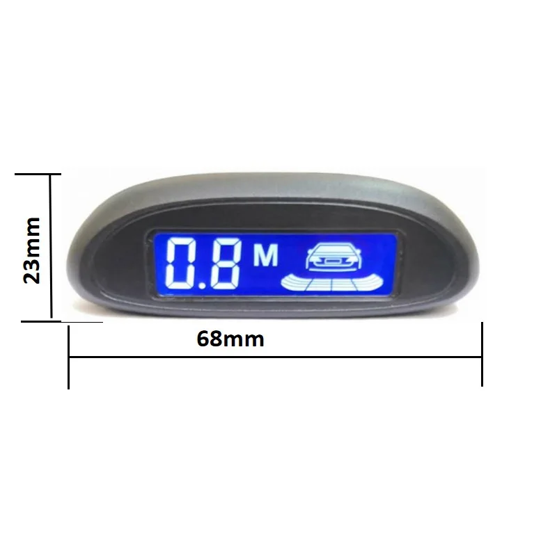 Radar de marcha atrás GPS ajustable con pantalla LED, zumbador y pantalla de velocidad HUD