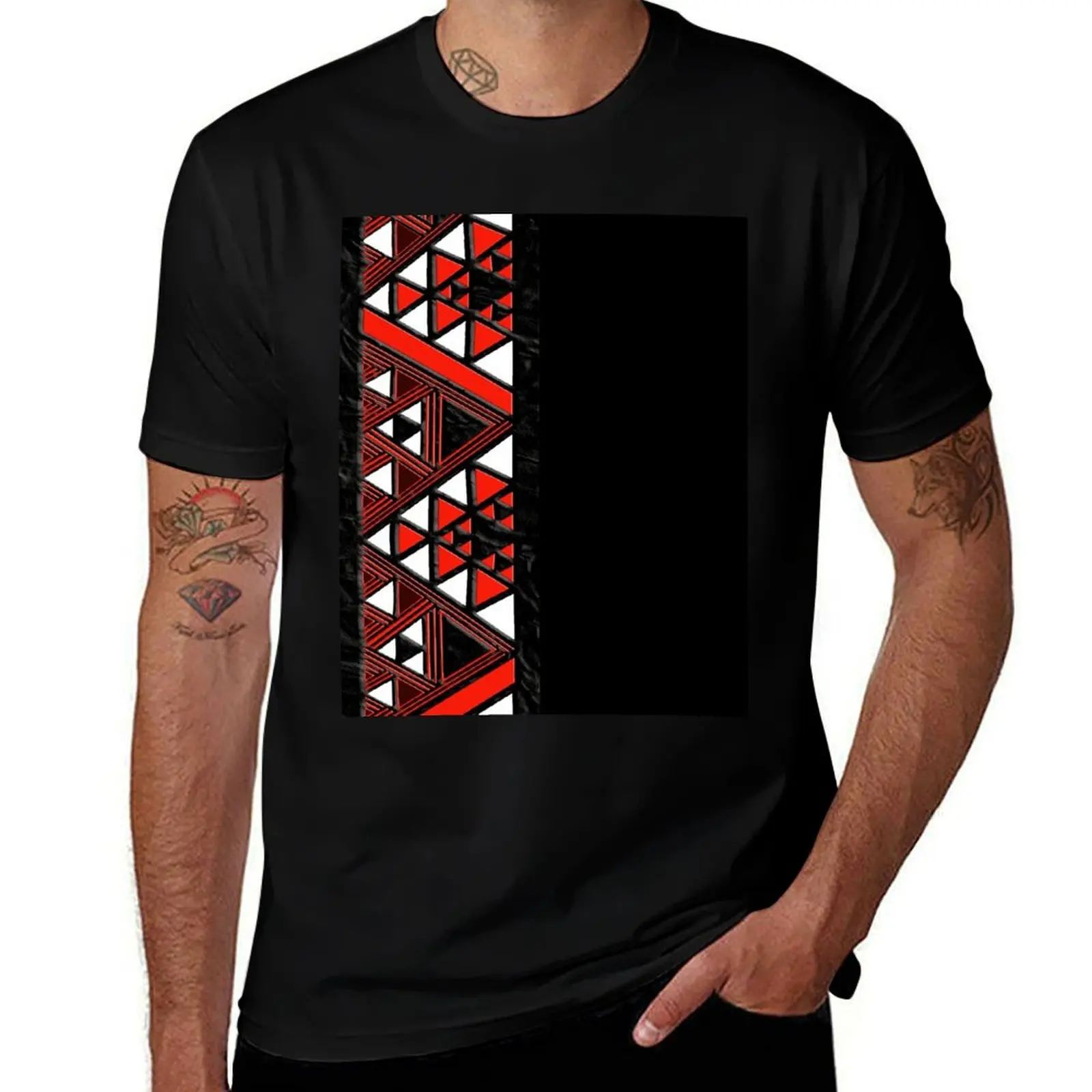 

t for TNT tshirt taaniko - man men man border T-Shirt red shirts