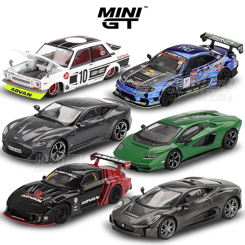 

MINIGT 1/64 Countach RX-7 Datsun 510 Винтажный автомобиль из литого под давлением, режим игрушек для мальчиков, коллекционные украшения 976 997 983 904 176 857