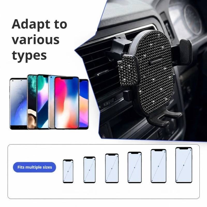 Halloween Christmas Gift Gravity Car Phone Mount, Shockproof Cellphone Holder Compatible With Circular Air Vent Auto Accessory