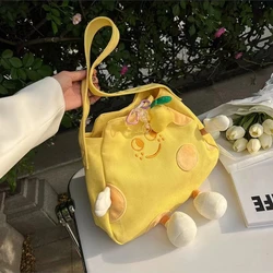 Cartoon Cute Designer Luxury Bag Canvas Cheese Doll Women's Handbag Design Sense Handbags Original Brands of Bags Tote Shoulder