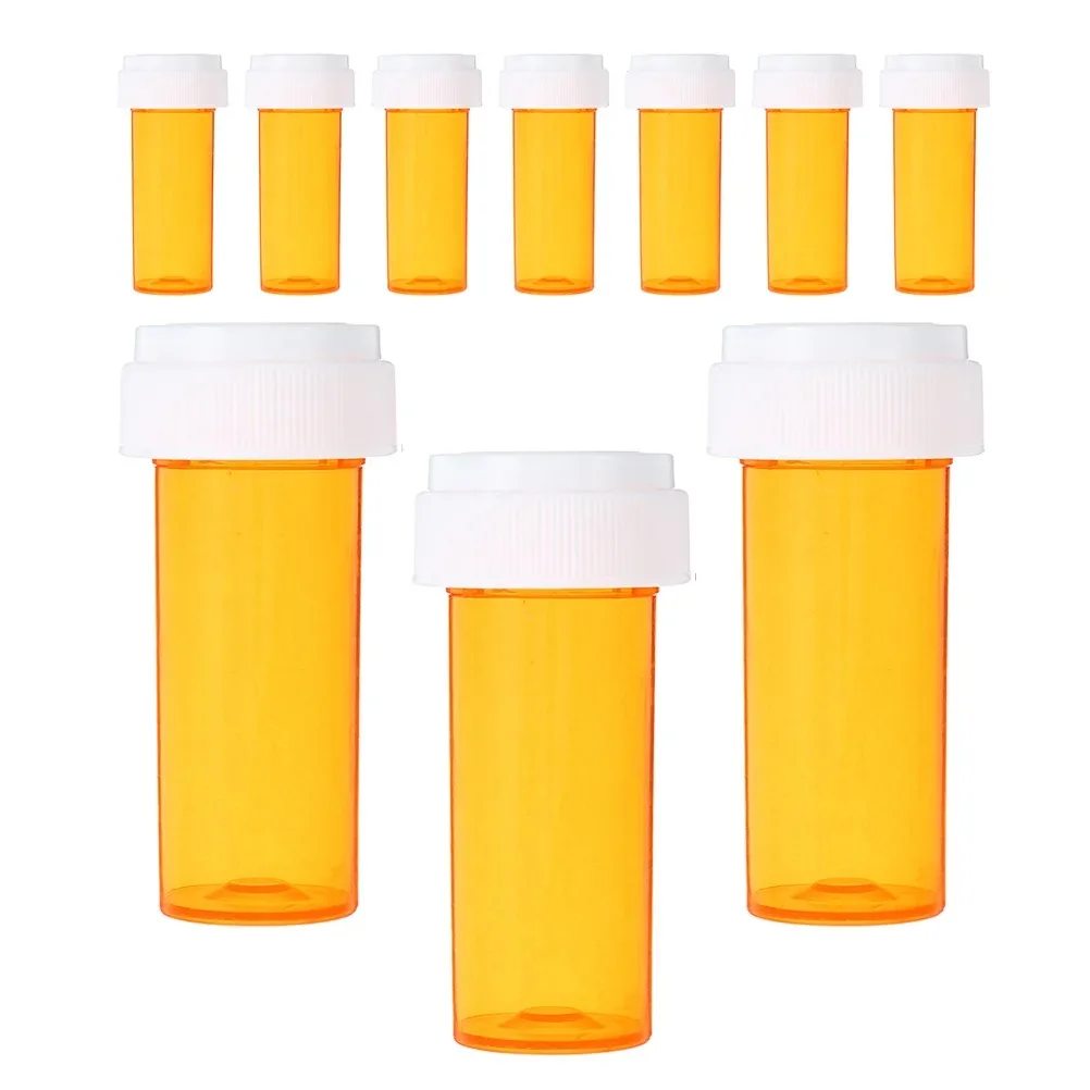 

8 Dram Reversible Cap Vial Child Container Storage Stash Jar Pill Bottle