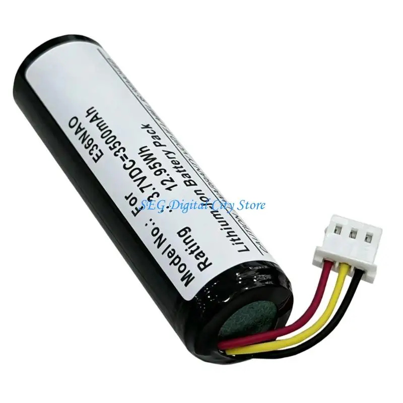 U75B 3 Pin E36NAO Replacement Battery Pack, Rechargeable 3.7V 3500mAh Spare Battery Unit for Cave Travel, Night Camping, and