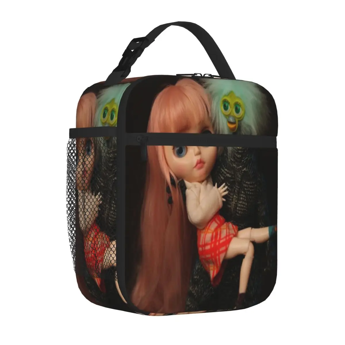 Bestselling Monster Furby Saves The Day! Plain Design Insulated Food Bag Backpacking Waterproof Lunch Bag