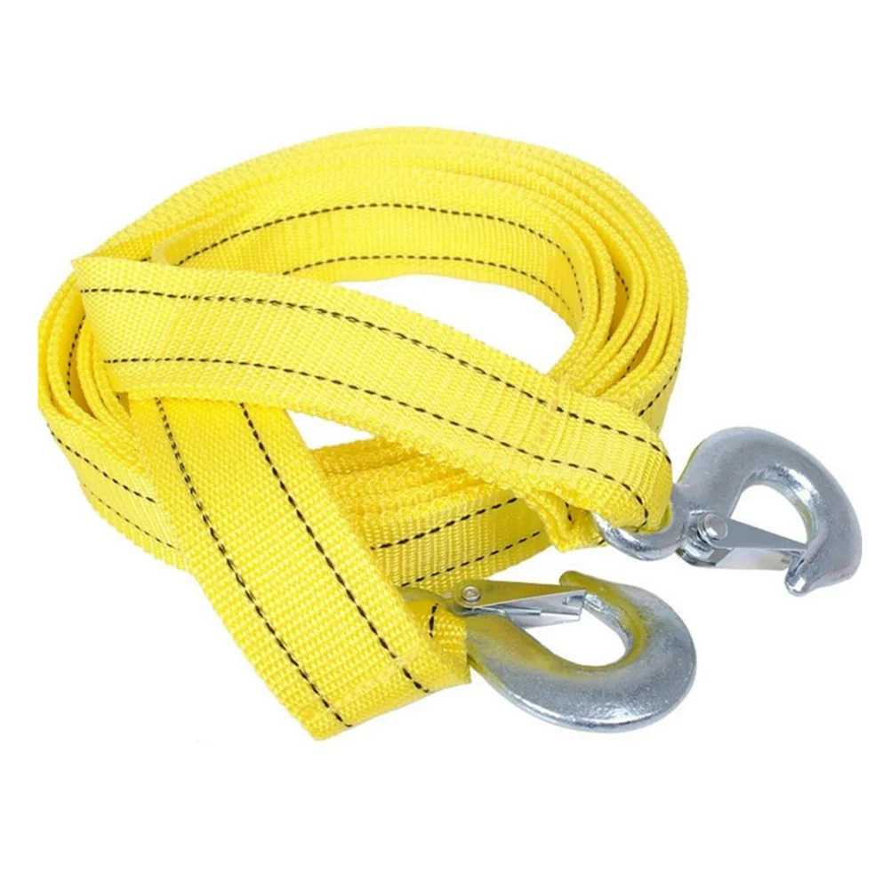 

4 Meter Car Tow Rope High Strength Towing Strap Heavy Duty Cable with Hooks for Emergency Vehicle Recovery Tow Rope