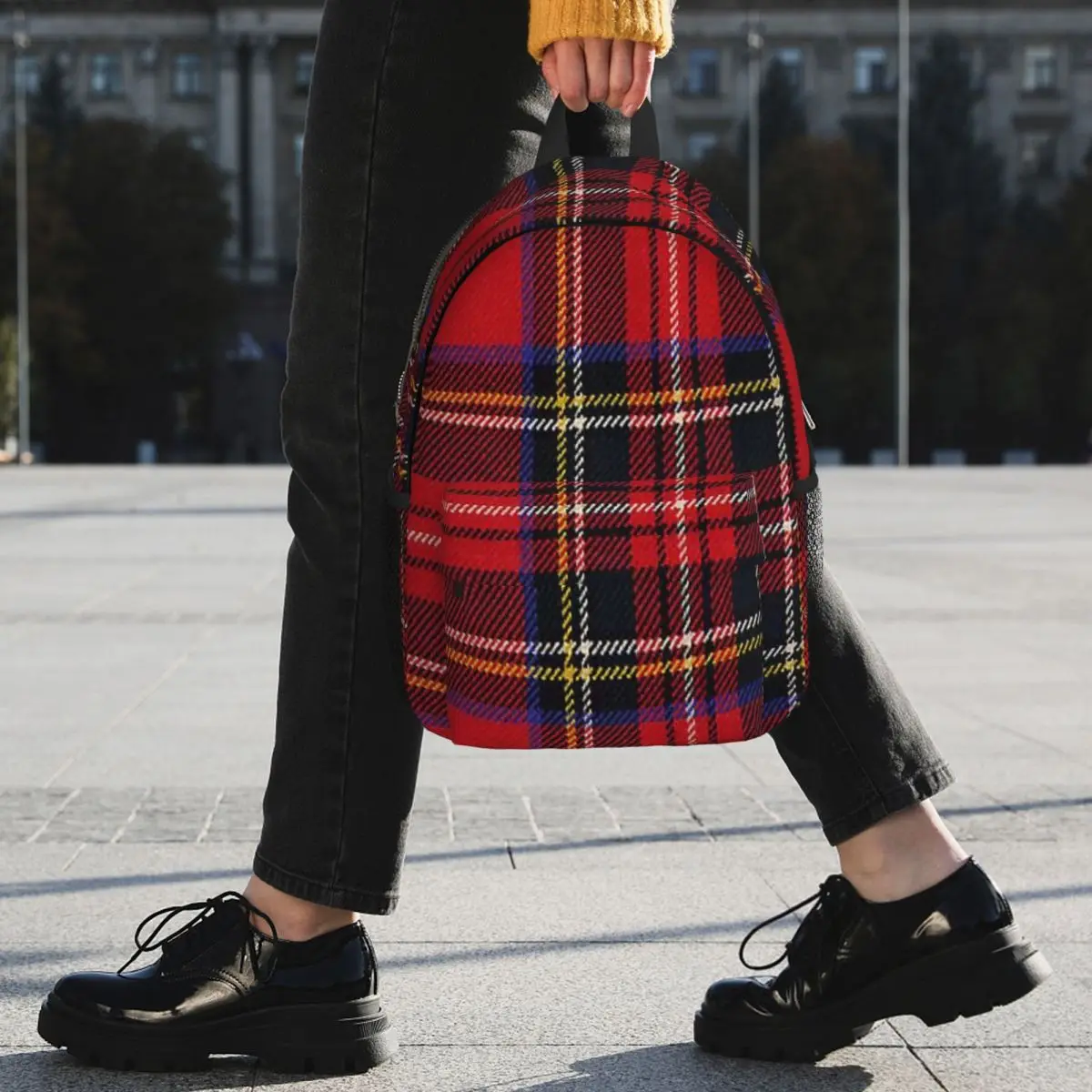 Traditional Royal Stewart Scottish Tartan Backpacks Boys Girls Bookbag Fashion Children School Bags Laptop Rucksack Shoulder Bag