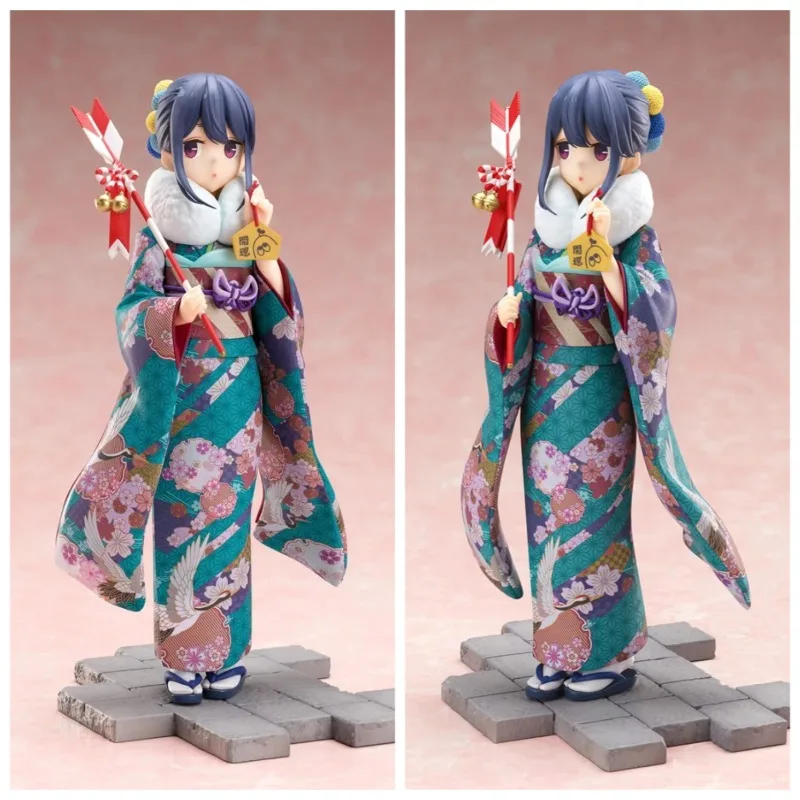 

100% Original:Yuru Camp Shima Rin kimono style 1/7 PVC Action Figure Anime Figure Model Toys Figure Collection Doll Gift