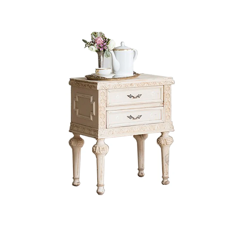 

Carved bedside tables, American French bedside tables, old-fashioned carved bedside tables