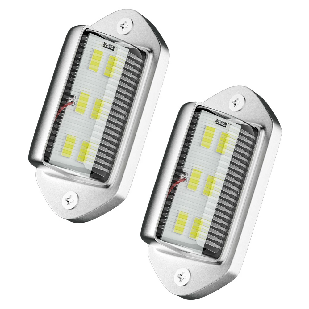 6-SMD مصباح ترخيص LED ضوء لوحة ترخيص انخفاض استهلاك الطاقة مقاومة للصدمات مثالية للضوء الداخلي للمركبة المقاوم للماء