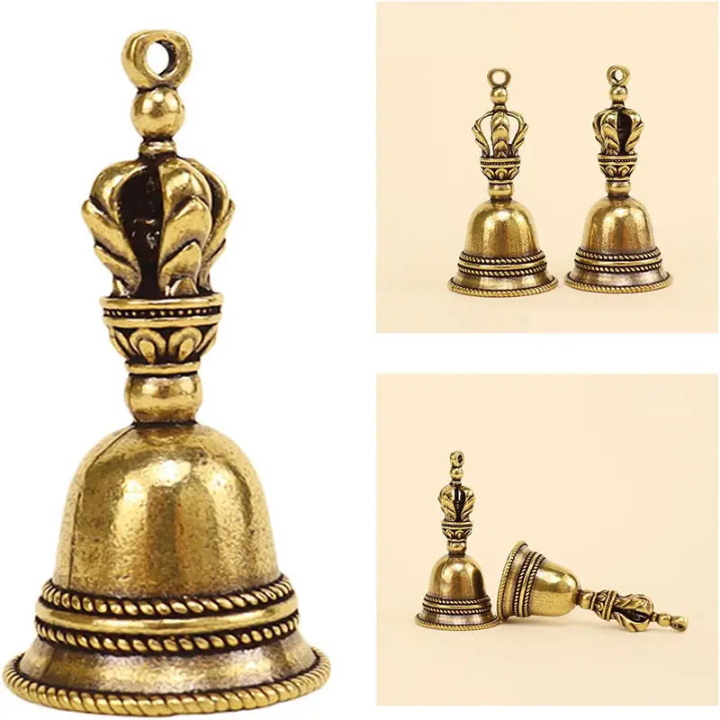 Brass Handicraft Die-casting Drop Bell Key Car Button Wind Bell Christmas Bronze Bell Creative Gift Home Decoration Accessories