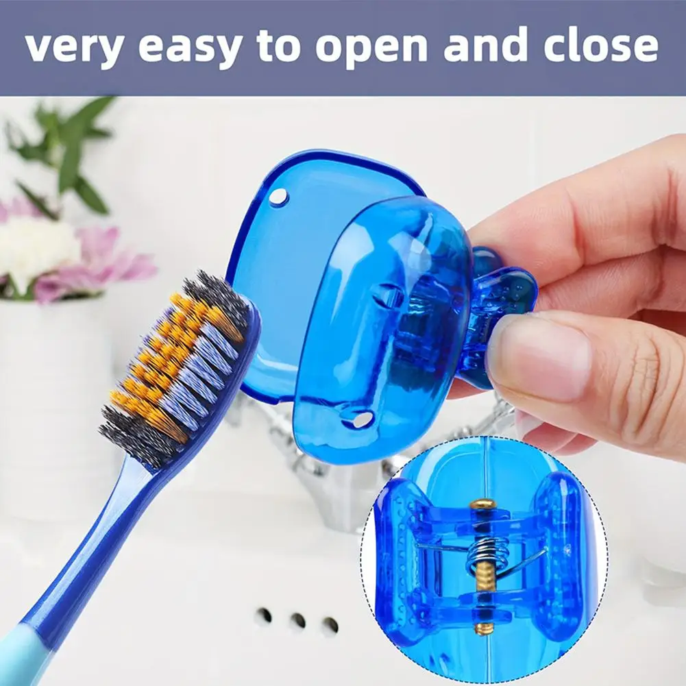 ravel Toothbrush Head Covers Dustproof Protective Cover Cap Brush Pod Case Protective Portable Plastic Clip For Household Travel