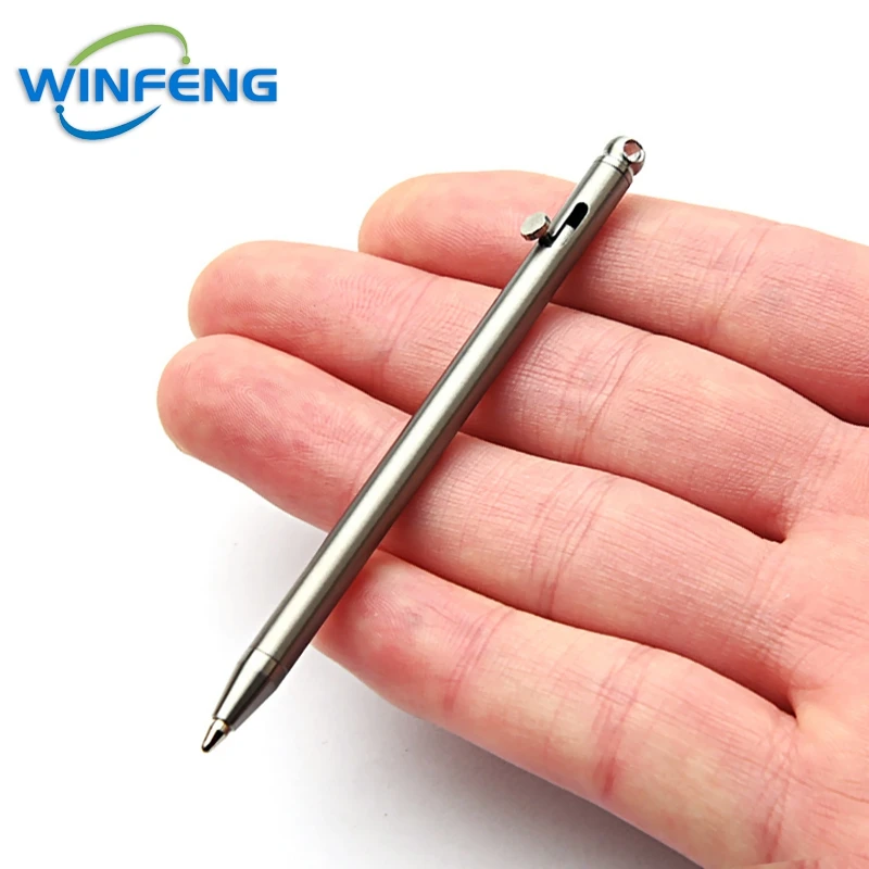 Creative Titanium Tactical Pen Mini Business Signature Ballpoint Pen Portable Outdoor Camping Hiking Travel EDC Keychain