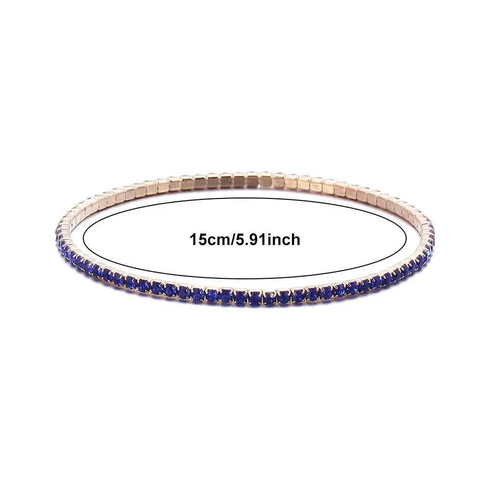 Ladies Shiny Crystal Bracelet Elastic Rhinestone Bracelet Women Wristband Bangles Fashion Jewelry Gifts