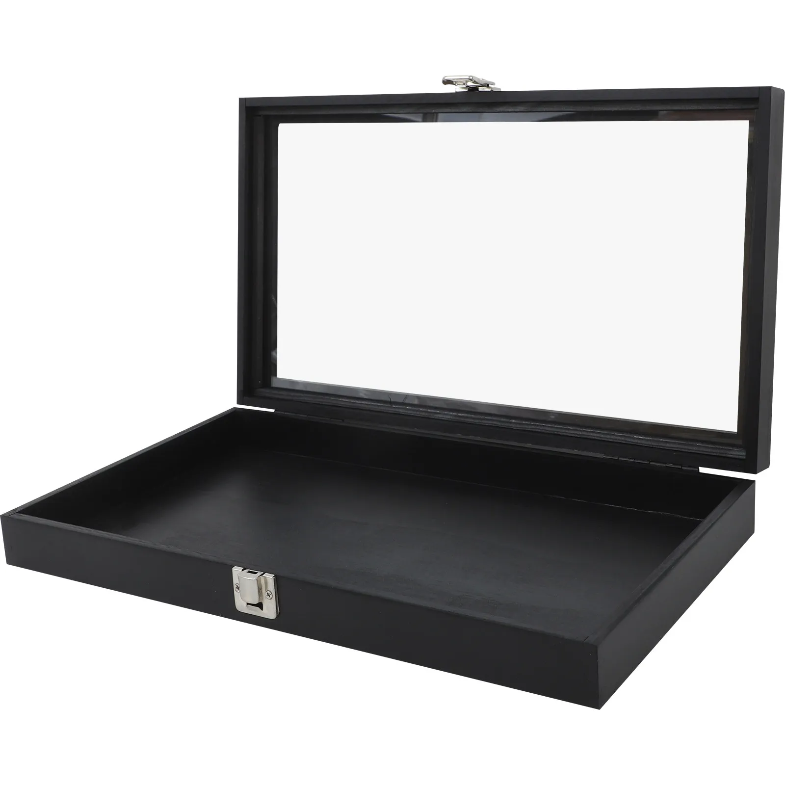 Wooden Butterfly Specimen Display Case Flip-Top Storage Box Transparent Lid Storage Box for Dried Flowers Badges