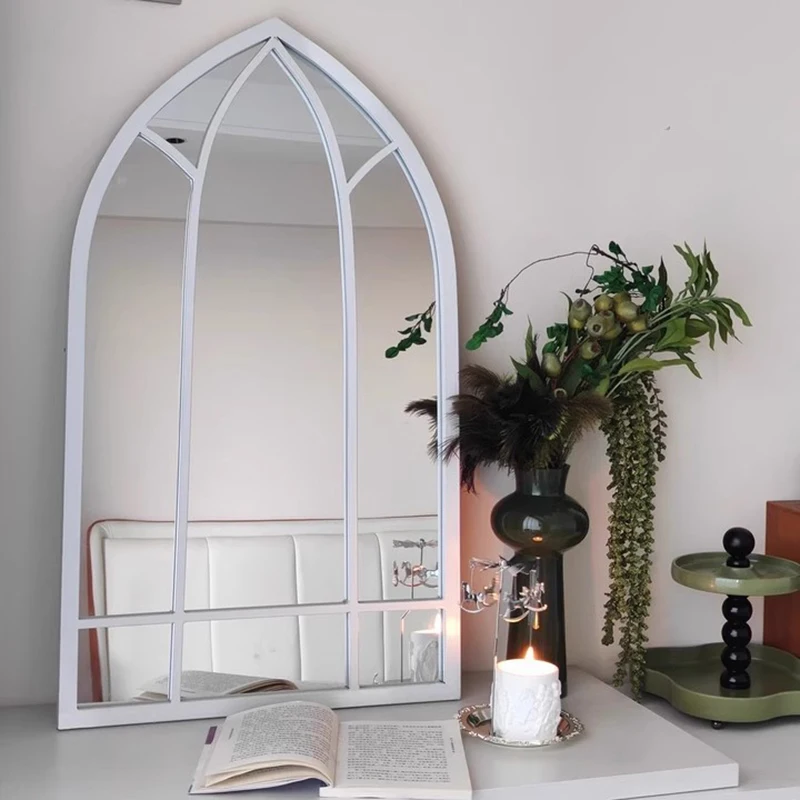 Espelho estético moderno sala de estar estrela funky irregular bonito espelho jardim mini arte nórdica portátil spiegels decorações para casa