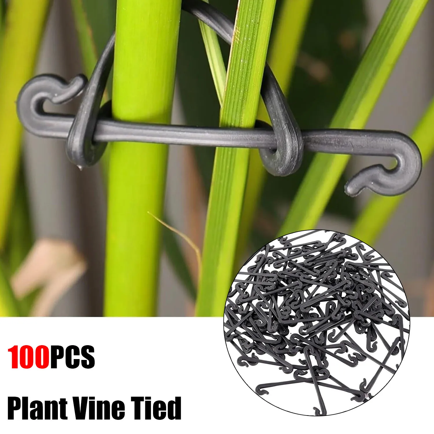 

100PCS fixing clip for climbing plants Grafting Clips Grape Support Vine Clips Plastic Fixed Buckle Hooks Gardening Accessorie