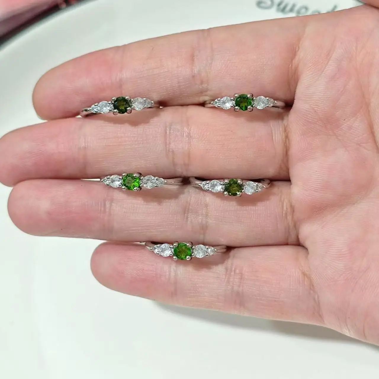 

Кольцо MM с натуральным диопсидом, регулируемое женское кольцо, ювелирные изделия для женщин, подарок, оптовая продажа, высокое качество, винтажное изысканное