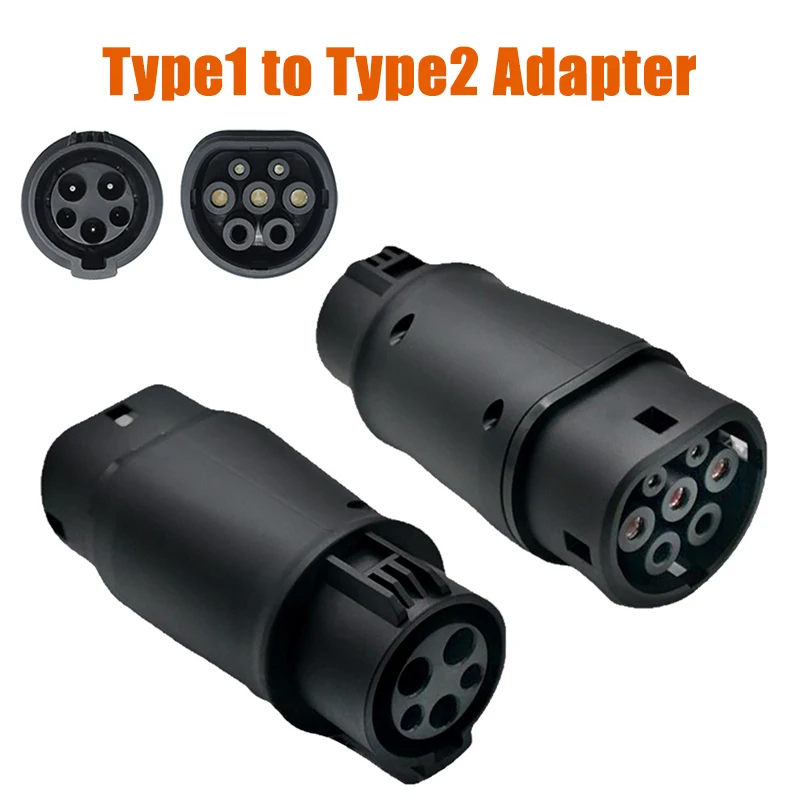 Tesyle konektor pengisi daya kendaraan listrik tipe 2 ke tipe 1 J1772 EV Adaptor tipe 2 ke GBT EVSE Charger Tipe 1 ke GBT EV Adaptor