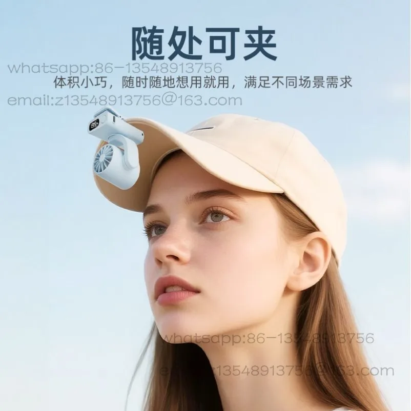 26 New Mini Clip Fan  Cap  Umbrella Outdoor Portable USB Charging Plug-in Folding Small Clip Fan