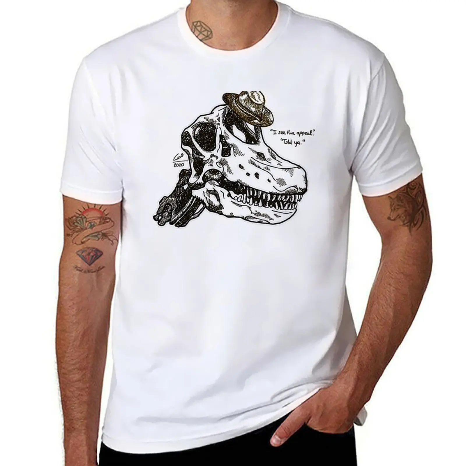 

JOEL DINOSAUR TLOU2 T-Shirt cotton t shirt pack man t shirt graphic T-Shirt