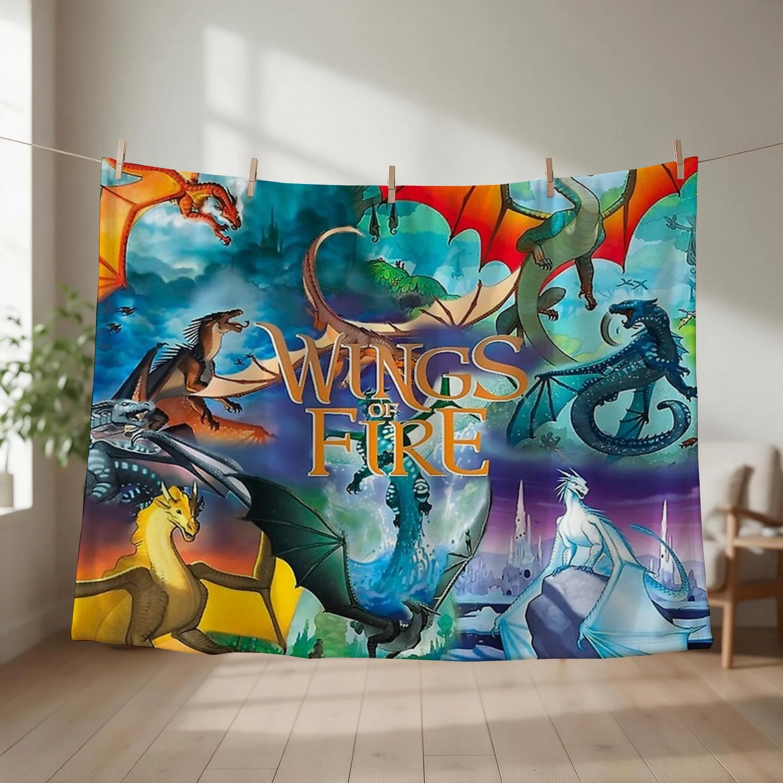 Wings Of Fire All Together Throw Blanket Plaid on the sofa Blankets For Sofas Bed Fashionable Soft Plush Plaid Blankets