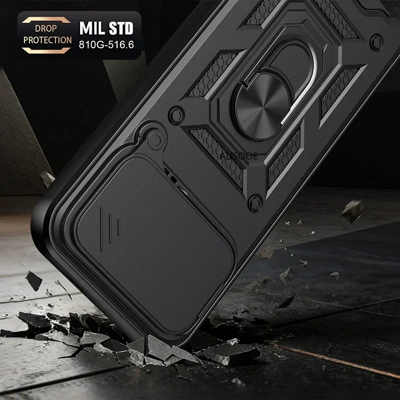 Schutzhülle für POCO F9 Ultra F9 Pro F8 Ultra, Schiebe-Kamera-Ring-Ständer, Vollschutz, stoßfeste Handyhülle Capa Funda – Detail 6