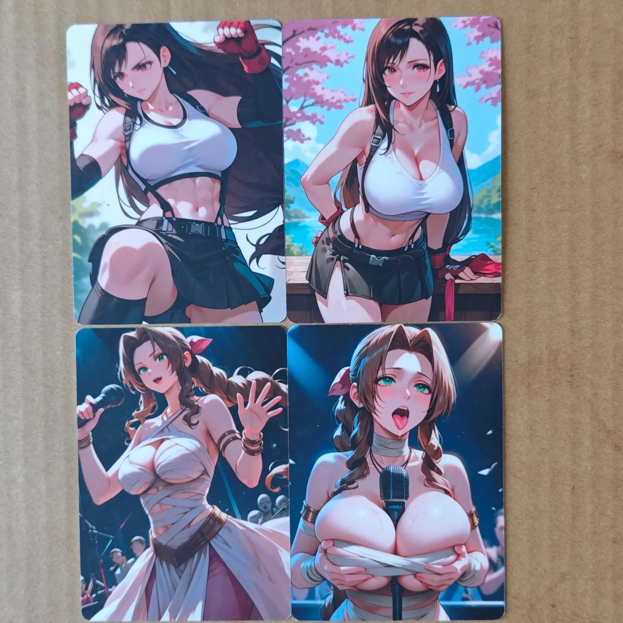 8 pièces carte Sexy Final Fantasy 7 FF7 Tifa Aerith jérusalem jeu de cartes pour adultes bricolage cartes PTCG garçon carte de Collection d'animation 18 +