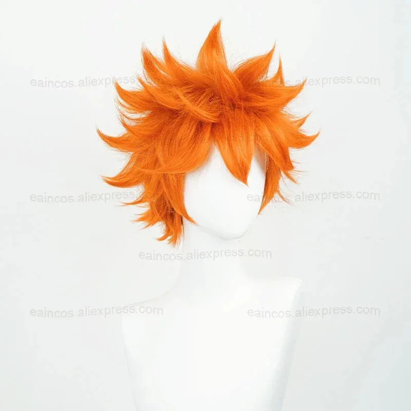

Wiwi 123Аниме Косплей Парик Shoyo Hinata 30 см Оранжевый Короткие Парики Термостойкие Синтетические Волосы