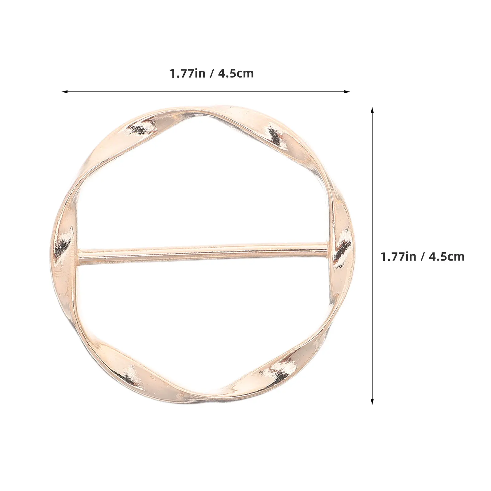 5Pcs Clothes Corner Buckle Metal Round Shirt Clips Scarf Ring Clips Shawl Sweater Waist Cincher Belt Clip for Women