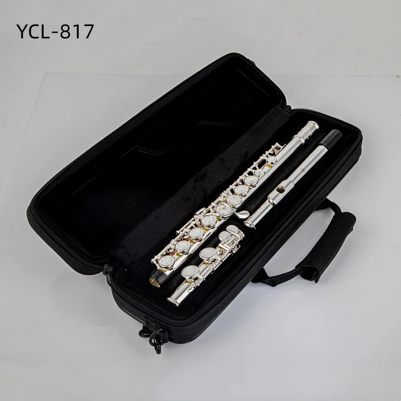 

Top Japan 817 877 16/17 Close/Open Holes C Key Flute Instrument Cupronickel Nickel/Silver Plated Concert Flute with E key