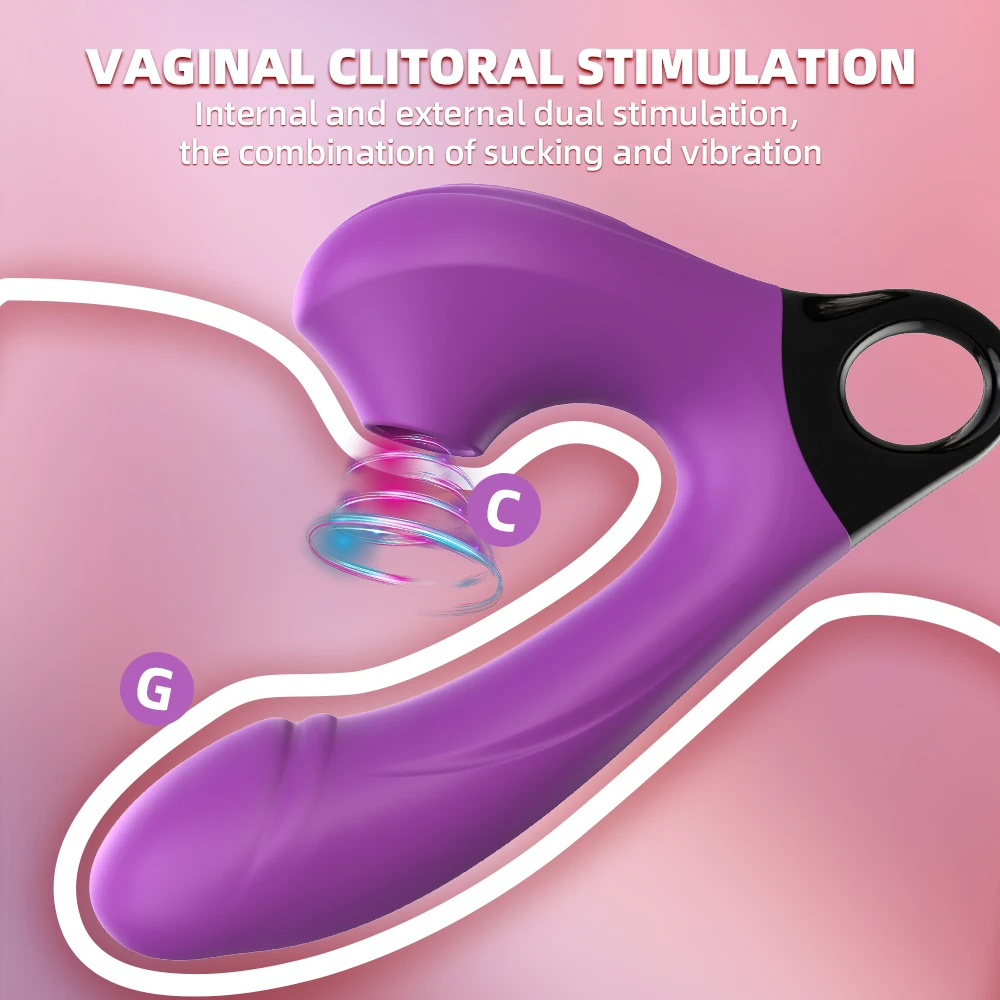 G-spot Vibrator Sex Toys For Women Powerful 2 in 1 Clit Sucker Clitoris Sucking Vacuum Stimulator Dildo Female Masturbation sexy