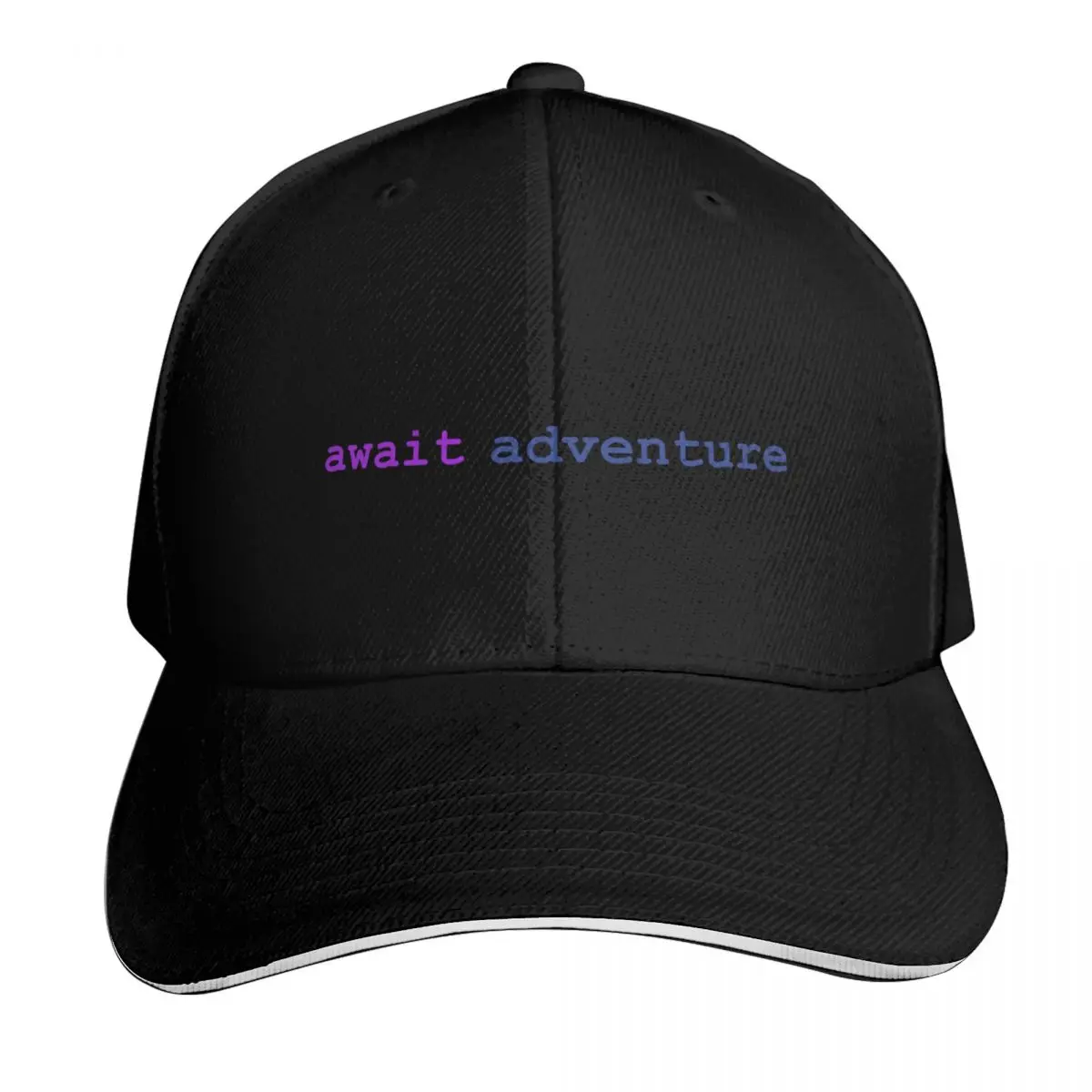 await adventure Light Mode Baseball Cap Cotton Twill Breathable Contrast Two Tone Brim Snapback Flat Bill