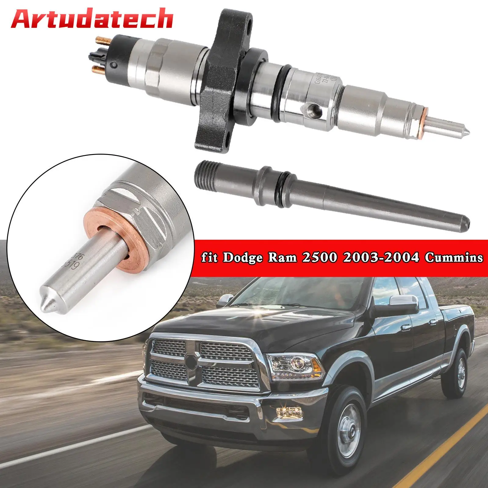 

Топливная форсунка Artudatech, 1 шт., Common Rail 0445120255 Подходит для Dodge Ram 2500 2003-2004 Cummins