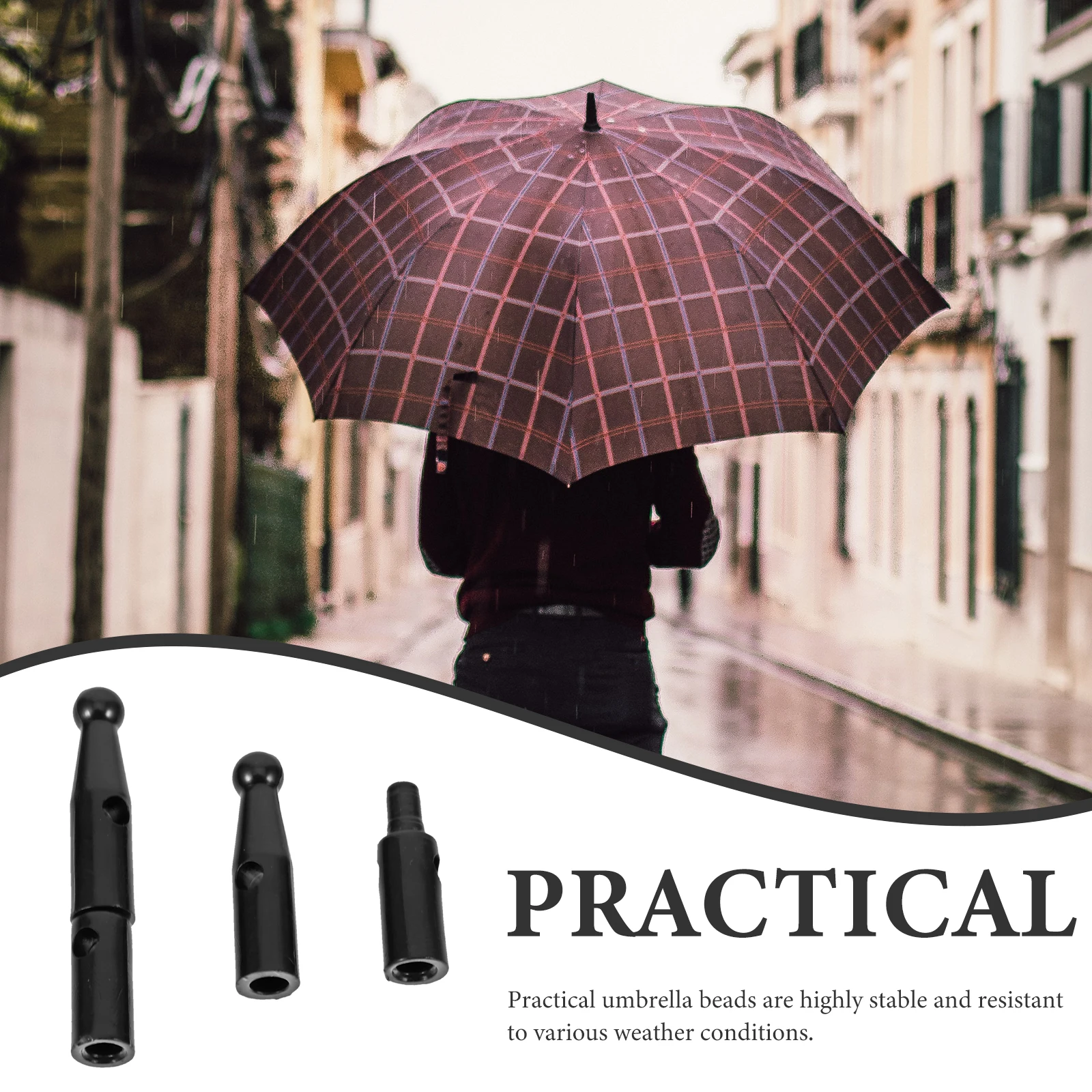 

10 Pcs Tail Bead Umbrella Accessories Beads Outdoor Parts Parasol Rain Wire of Travel