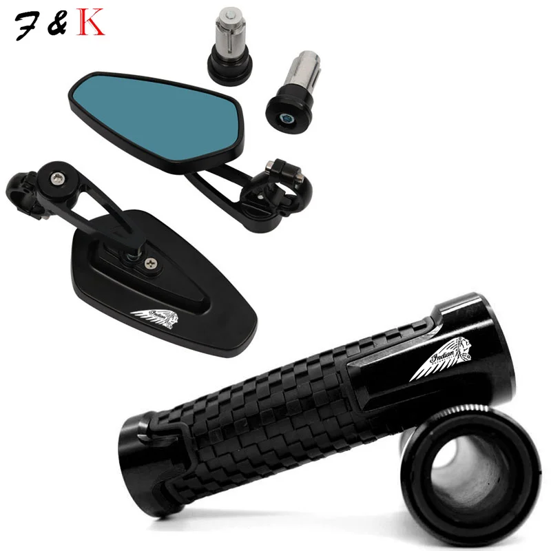 For Indian FTR 1200 S FTR1200 Carbon / Rally Chief VINTAGE Scout Motorcycle Aluminum Rear View Handle Bar End Side Rearview