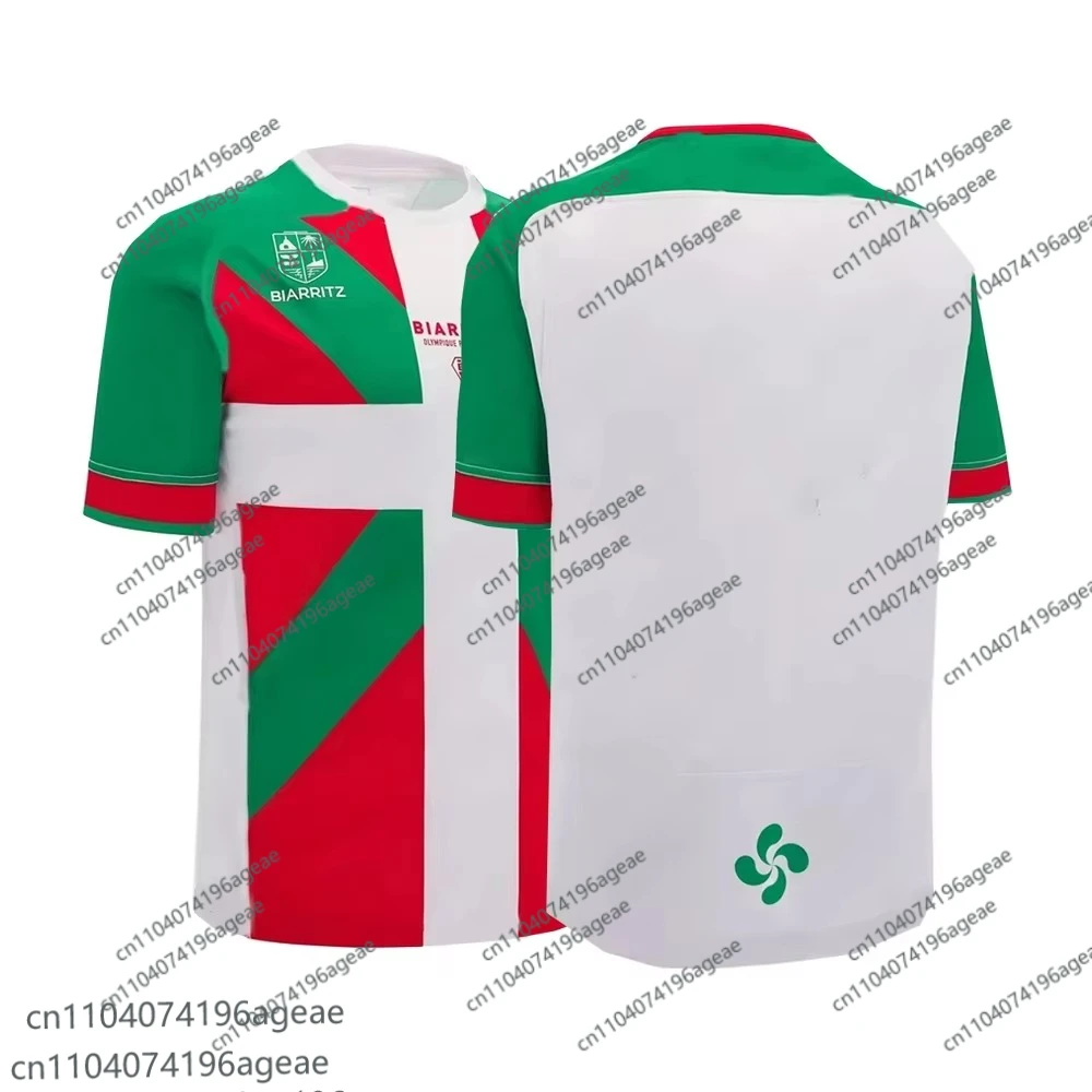 

25-26 New Rugby Jersey Clothing Men's Kids Training Team T-Shirt Boys Home Top Biarritz Jersey Clothing T-Shirt Fan Edition Tops