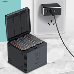 Fast Charger one for three Charging Battery storage Box case Charger plug For DJI OSMO ACTION Sports Camera Accessories