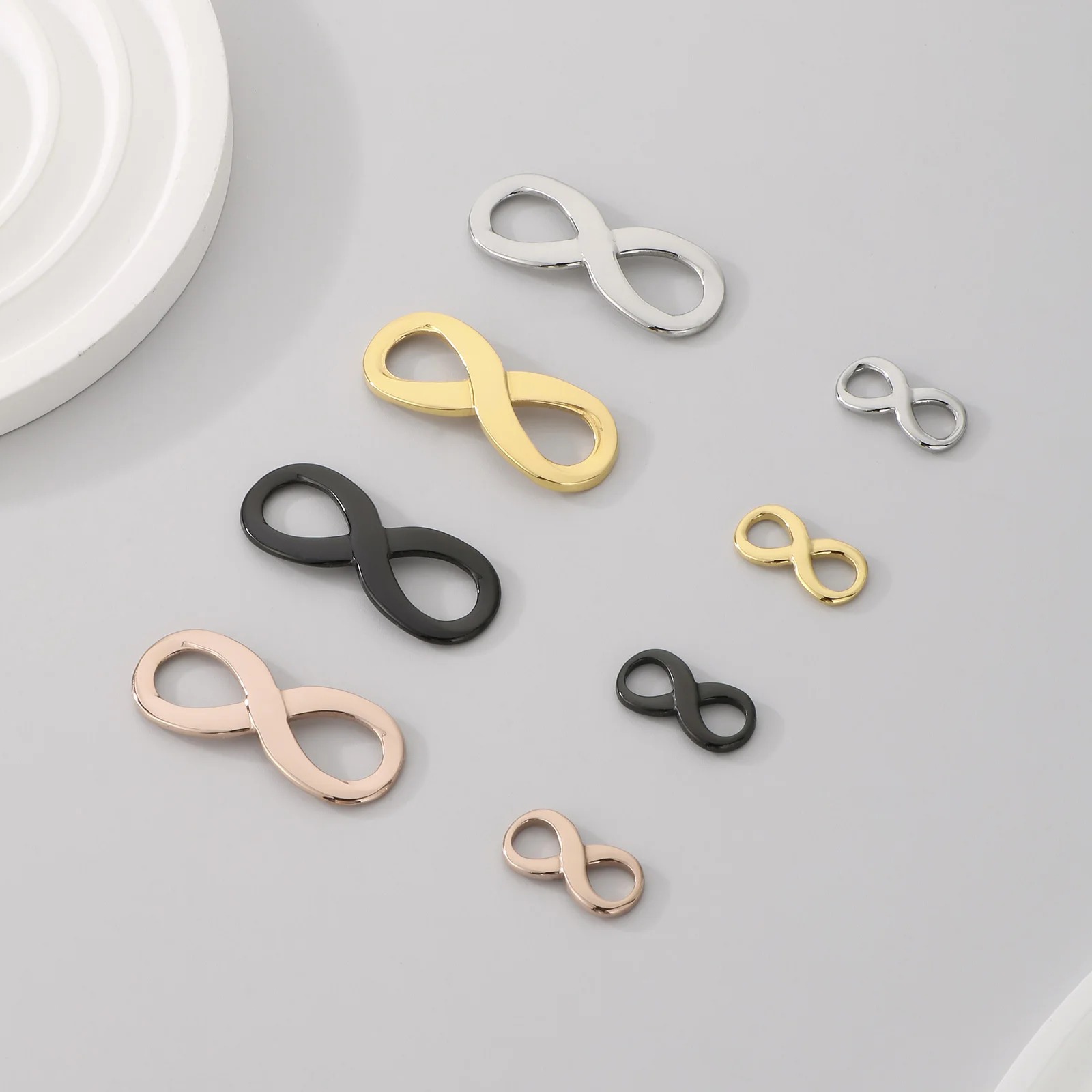 2 قطعة/الوحدة الفولاذ المقاوم للصدأ إنفينيتي رمز قلادة سوار ذاتي الصنع إكسسوارات عقد لصنع المجوهرات والاكسسوارات #2