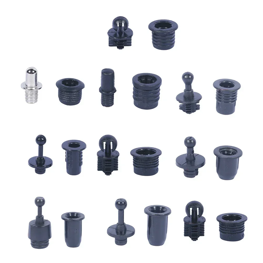 Kit de pièces à vis de fixation pour haut-parleur, bricolage, boucles, plastique, gril, cheville, boule, douille, accessoires, 10 paires