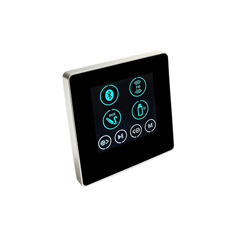 BluetoothS Wall Amplifier for Home 4*15w Mini Touch Screen Panel 4-Channel Music Player With Remote Control USB TF Card FM Radio