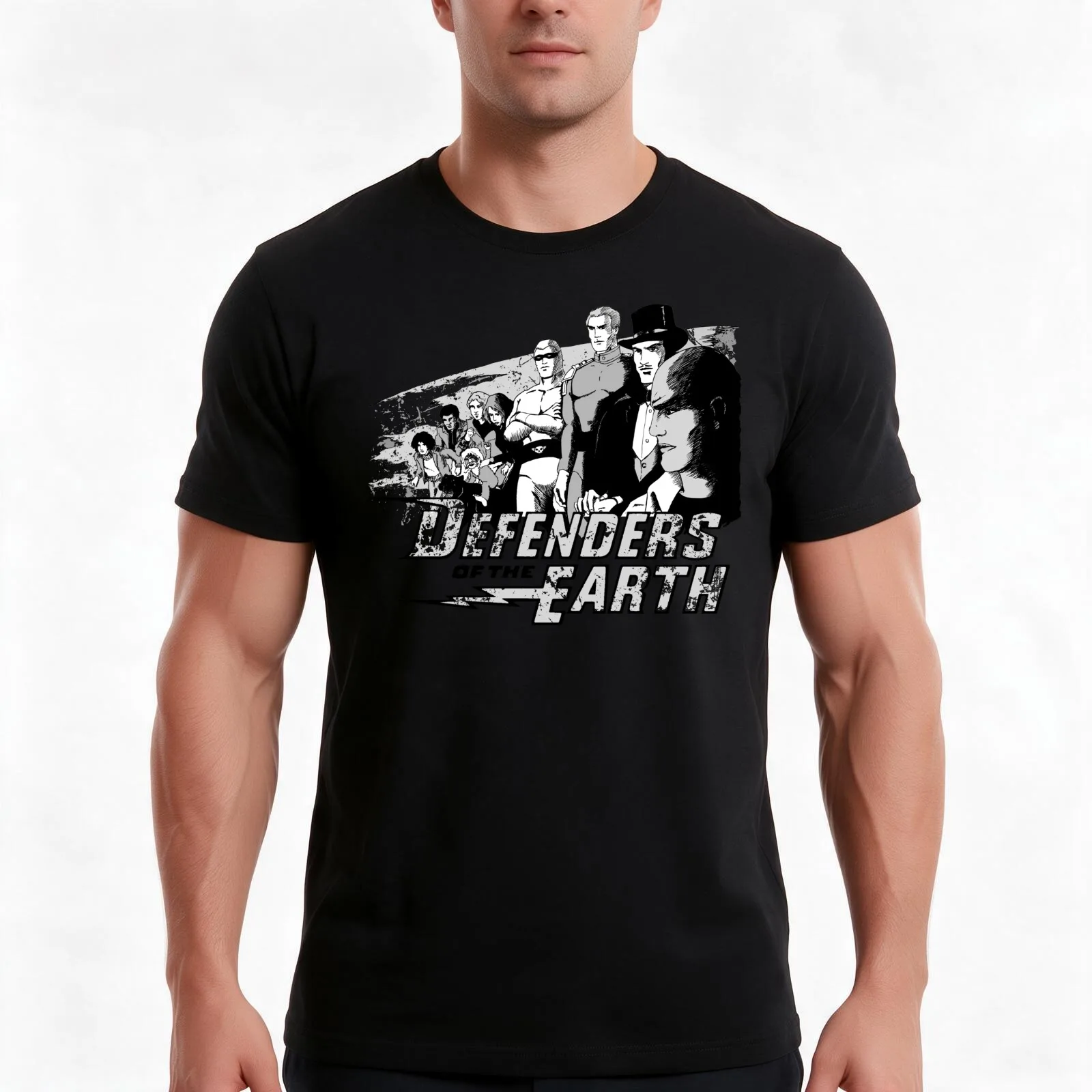 Defenders of the Earth T-Shirt, Summer Casual Cotton Tee, Oversized Streetwear Tops, Vintage Graphic Print, Unisex Men Women