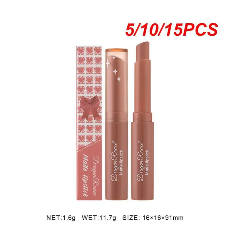 5/10/15PCS Matte Long-lasting Highly Pigmented Celebrity Favorite Lip Product Brown Popular Highly Sought-after Lipstick