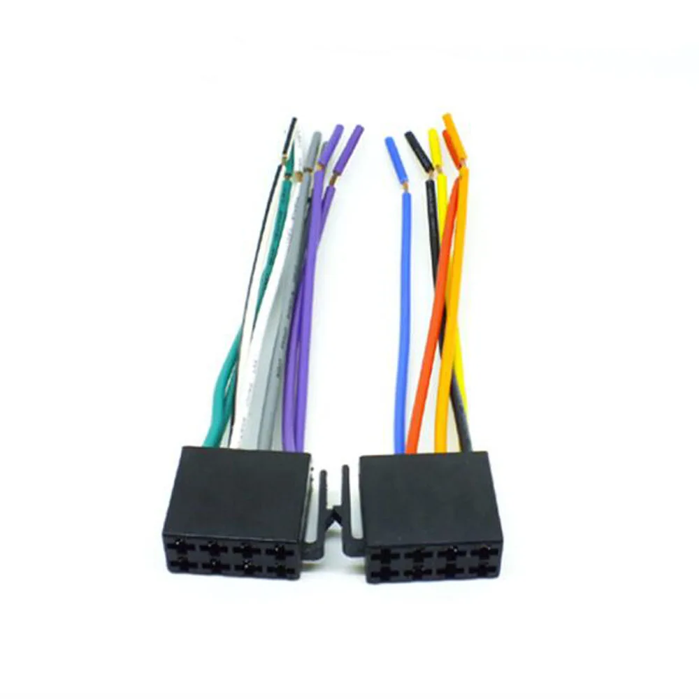 Car male ISO Radio Wire Wiring Harness Adapter Connector Adaptor Plug Connector
